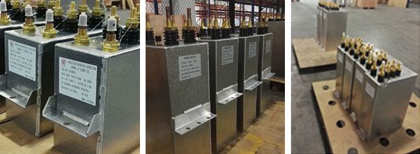 These capacitors are induction heating types , which we finished production recently .